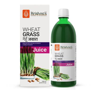 Krishna's Herbal & Ayurveda Wheatgrass Juice 1000 ml - Ayurvedic Juices