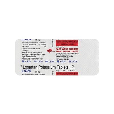 LO 25mg Tablet 10'S - Hypertension-Ang