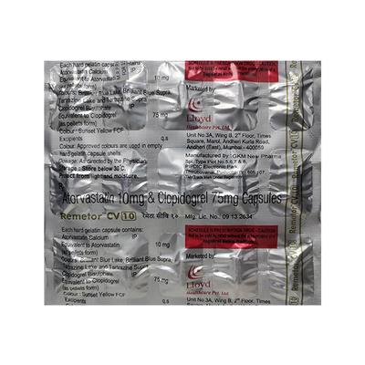 REMETOR CV 10 Capsule 15's - Blood Clot-Ant