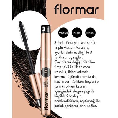 Flormar Triple Action Mascara 8 ml - Mascaras