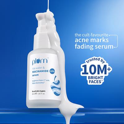 Plum 10% Niacinamide Face Serum with Rice Water Clarity Boost Fragrance free 30ml - Face Serum