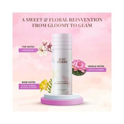 Just Herbs Long Lasting & Refreshing Deodrant for Women, Floral Fiesta 150 ml - Women Deodorants/Roll-Ons