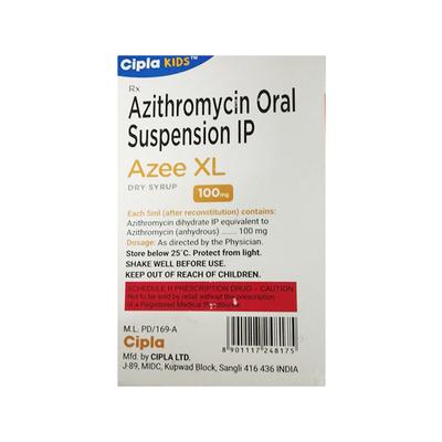 AZEE XL PEPPERMINT FLAVOUR 100mg Dry Syrup 30ml - Bacterial Infections-Mac