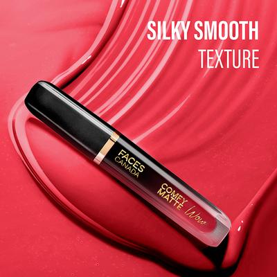 Faces Canada Comfy Matte Wow Liquid Lipstick - Ruby Rouge 05, One Swipe Application 3.8 ml - Liquid Lipsticks
