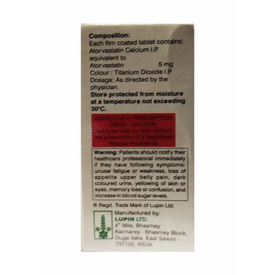 Tonact 5mg Tablet 15'S - High Cholesterol-Dys