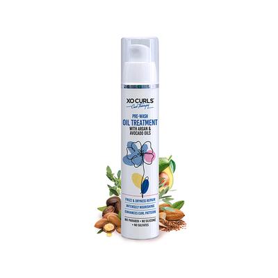 Xo Curls Pre-Wash Oil Treatment For Intense Hydration, Contains A Blend Of Argan & Avocado Oils 50 ml - Hair Oils