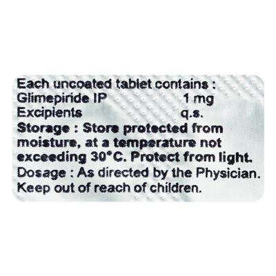 Glimestar 1mg Tablet 10'S - Diabetes-Ant