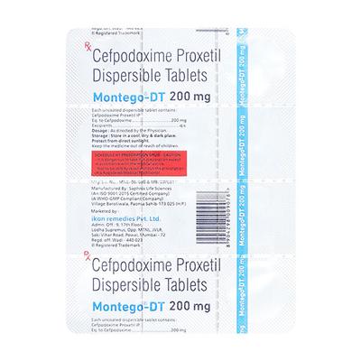 MONTEGO DT 200mg Tablet 10's - Bacterial Infections-Cep