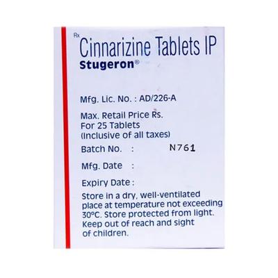 Stugeron Tablet 25'S - Vertigo-Ant