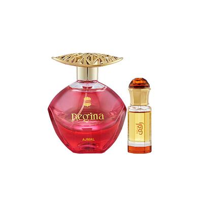 Ajmal Regina EDP Floral Fruity Perfume And Mukhallat Raaqi Concentrated Perfume Oil Floral Fruity 110 ml - Perfumes (Edt/Edp)