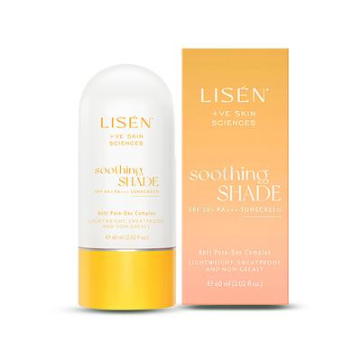 LISEN Soothing Shade SPF 50 + PA +++ Sunscreen with Anti Pore-Dex Complex, non-Greasy 60 ml - Face Sunscreen