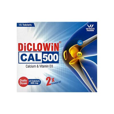DICLOWIN CAL 500 Tablet 15's - Supplements-Cal