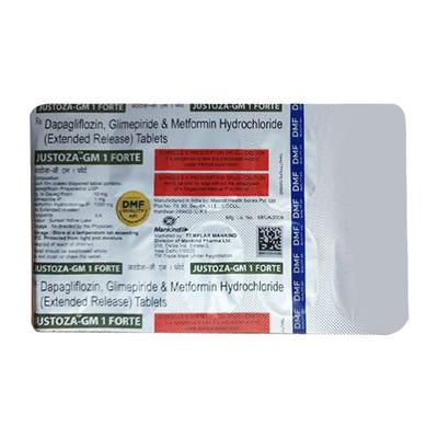 JUSTOZA GM 1 FORTE Tablet 10's - Diabetes-Ant