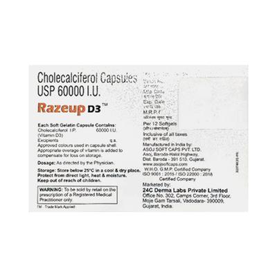 RAZEUP D3 Softgel 12's - Supplements-Vit