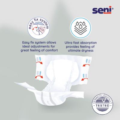 Seni Air Classic Breathable Adult Diapers(L) 10's - Adult Diapers & Pads