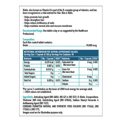 HealthKart HK Vitals Biotin Tablet 90's - Hair & Skin