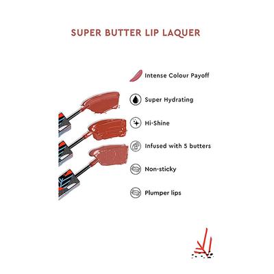 KIRO Super Butter Lip Lacquer Nude Apricot 4 5gm - Liquid Lipsticks