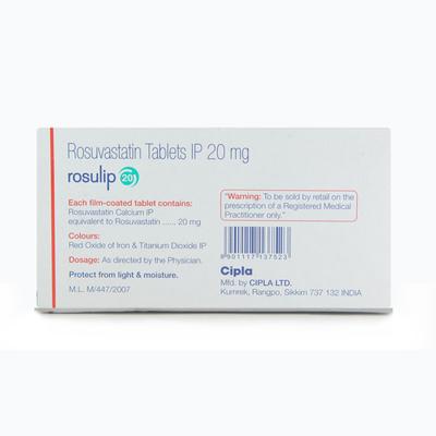 Rosulip 20mg Tablet 10'S - High Cholesterol-Dys