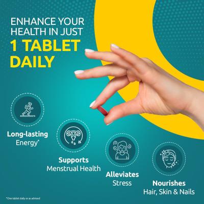 Supradyn Naturals Iron Tablet - Ashoka + Shatavari (Pack Of 2 x 30's) - Calcium And Minerals