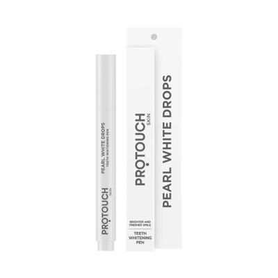 Protouch Pearl White Drops, Teeth Whitening Pen Gel, Whiter Teeth & Fresher Breath for a Brighter Smile on-the-go, Enamel Safe 2.8ml - Tooth Powder