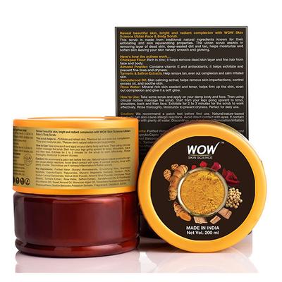 Wow Life Science Ubtan Face & Body Scrub 200 ml - Scrubs & Exfoliants