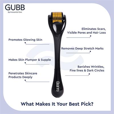 Gubb Derma Roller 540 Needles 0.5mm - Golden 1's - Derma Rollers