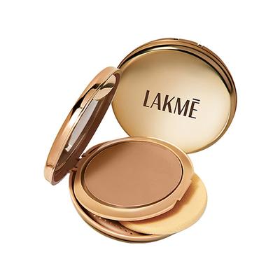 Lakme 9to5 Unreal Dual Cover Pressed Powder, 2 In 1 Compact + Foundation, 38 Walnut, 9 gm - Compact Powder