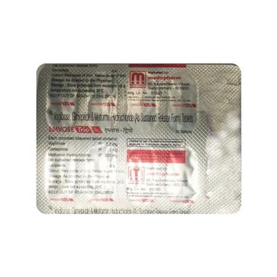 Emvose Trio 1mg Tablet 10'S - Diabetes-Ant