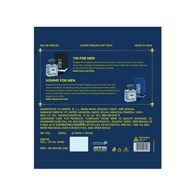 Engage EDP Yin + Homme 100ml each Giftbox 2's - Men Perfumes (Edt/Edp)
