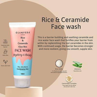Glamveda Korean Glass Skin Rice & Ceramide Brightening Combo For Women5 Items With Premium Gift Box 1's - Makeup Kits & Sets