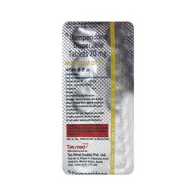 MOTIDOM DT 20mg Tablet 10's - Vomitting/Emesis-Ant