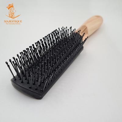 Majestique Prime Black Hair Brush 8 Row Flat Series, Bio-Friendly Detangling Brush 1's - Hair Brushes