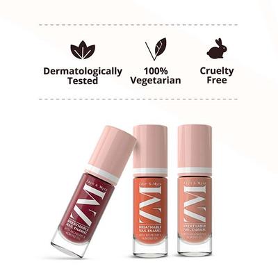 Zayn & Myza Breathable Nail Enamel With Raspberry & Almond Oil, Apricot Mousse 6 ml - Nail Polish