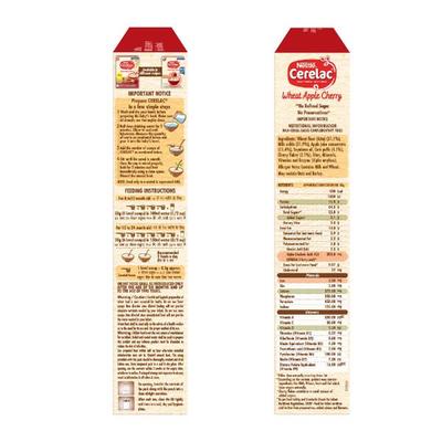 Nestle Cerelac Baby Food Cereal No Refined Sugar - Wheat Apple Cherry (For 8 to 24 Months Baby) (Refill Pack) 350 g - Baby And Infant Supplements