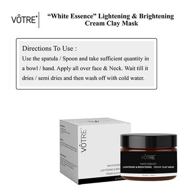 Votre Lightening & Brightening Cream Clay Mask - White Essence 50 gm - Face Creams