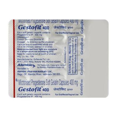 Gestofit 400mg Capsule 10'S - Hormonal Therapy-Oes