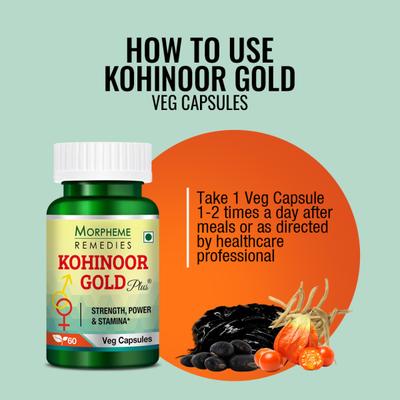 Morpheme Remedies Kohinoor Gold Plus 500 mg Veg Capsules 60's - Sexual Care