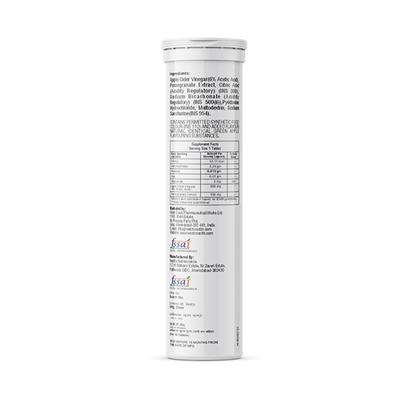 Healthvit Apple Cider Vinegar Sugar Free Effervescent Tablet - Green Apple Flavour 10's - Apple Cider Vinegar - Acv