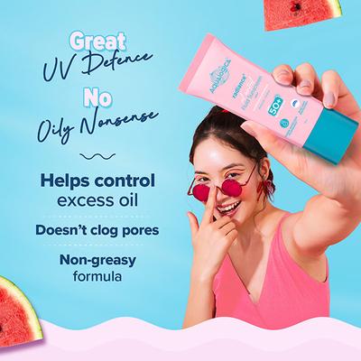 Aqualogica Radiance+ Oil Control Fluid Sunscreen for Oily Skin 50 gm - Body Sunscreen