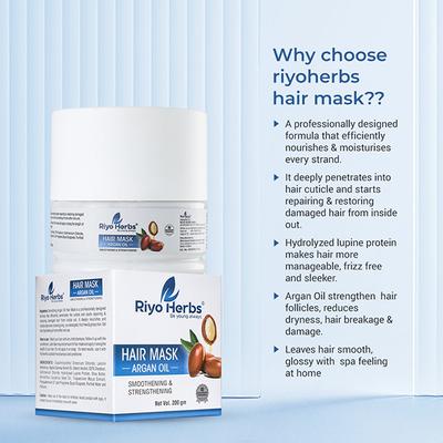 Riyo Herbs Hair Mask with Argan Oil 200 gm - Hair Masks & Packs