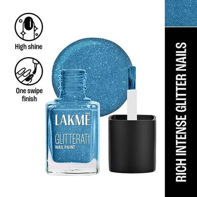 Lakme Absolute Glitterati Collection Nail Gloss 120 Ocean Eyes 12ml - Nail Polish