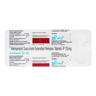 GUDBETA XL 25 Tablet 10's - Hypertension-Bet