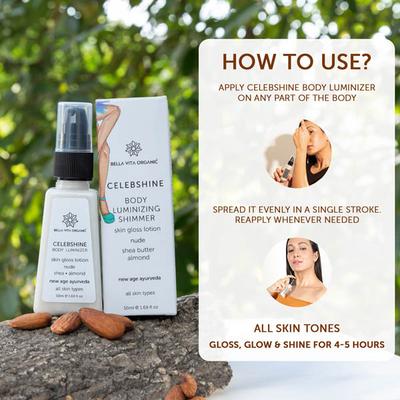 Bella Vita Organic Celeb Shine Body Shimmer Gloss Lotion 50 ml - Lotions & Creams