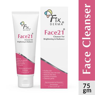 Fixderma Face21 Face Cleanser, Reduce Wrinkles & Fine Lines, Skin Brightening  Face Wash (75 ml) - Face Wash & Cleansers