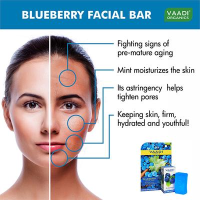 Vaadi Herbals Facial Bar Soap - Blueberry 25 gm - Soaps