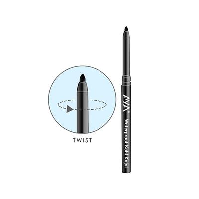 Aya Waterproof Kohl Kajal - Jet Black 0.28 gm - Kajal & Kohls