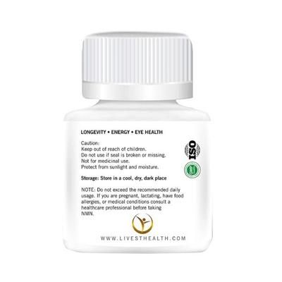 Livest Health Nicotinamide Mononucleotide (NMN) High Absorption 100mg Antioxidant & Longevity 30's - Protein Drink