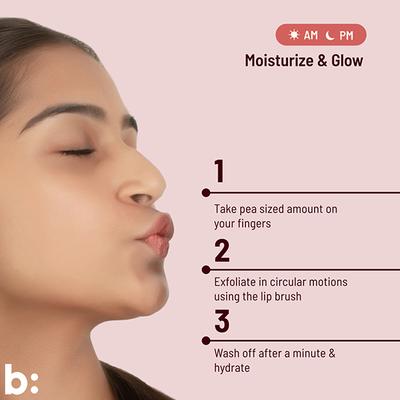 Biocule Glow Lip Scrub Balm For Bright, Spotless Lips, Peppermint Flavour, 100% Natural 12 gm - Lip Scrubs