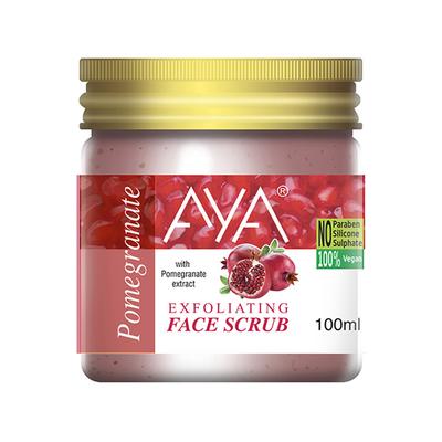 Aya Pomegranate Exfoliating Face Scrub, No Paraben, No Silicone, No Sulphate 100 ml - Scrubs & Exfoliants