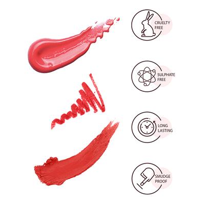 Star Struck By Sunny Leone Coralicious 3Pc Lip Kit (Lipstick + Lip Gloss + Lip Liner) 1's - Lipsticks
